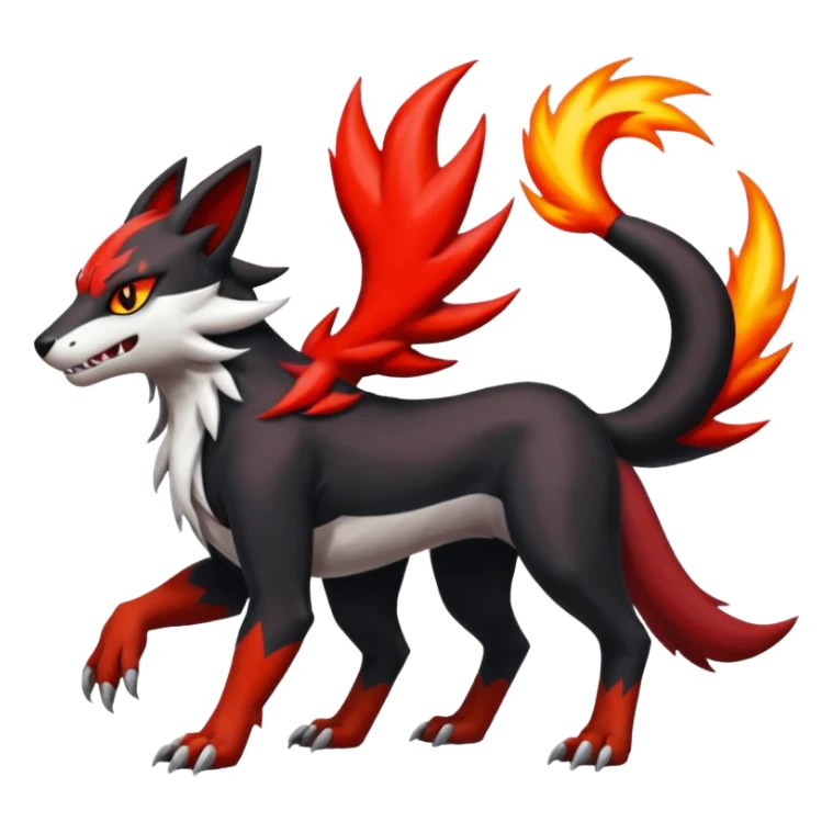 Obstagoon-Litten-Houndoom-Zangoose-Salandit-fusion sticker