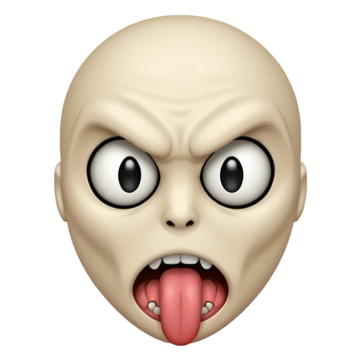 scp 096 with his tongue out sticker