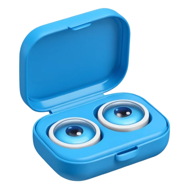 2 contact lenses travel mini case sticker