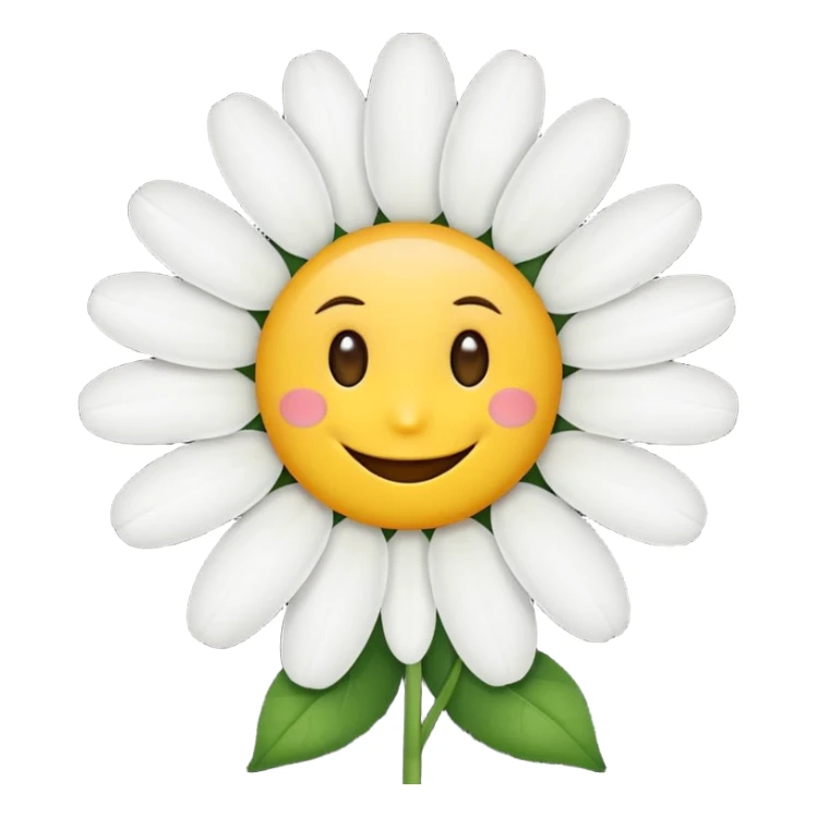 daisy with eyes and smile no face sticker