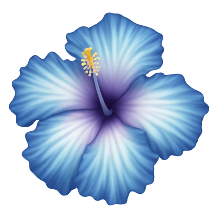 blue hibiscus flower with shades of blue  sticker