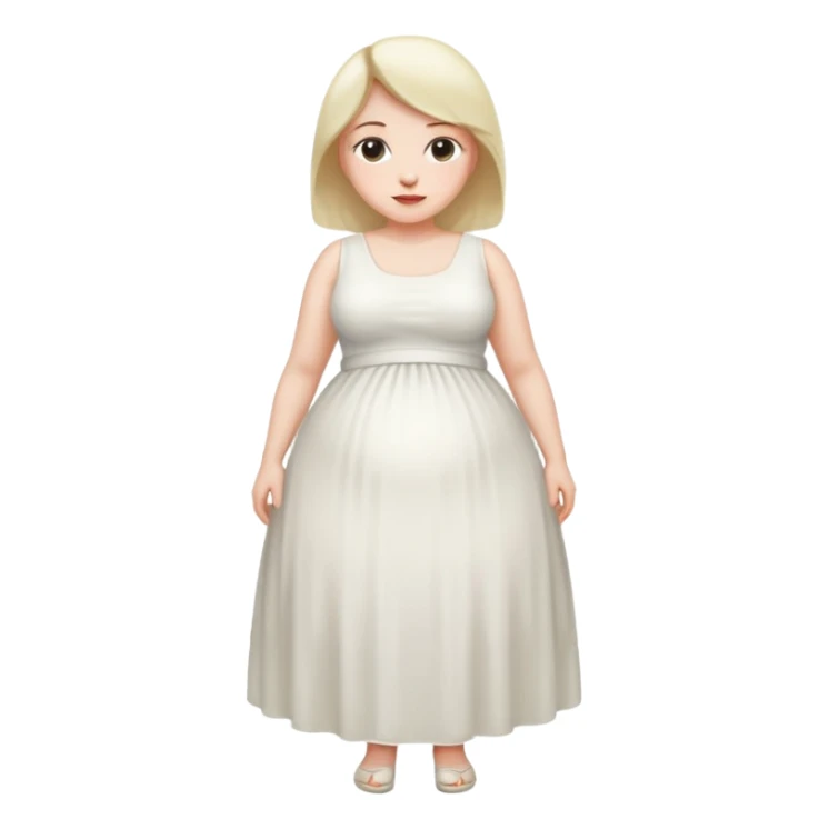 woman with unnaturally large and wide belly sticker