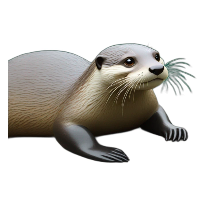 loutre sur tortue sticker