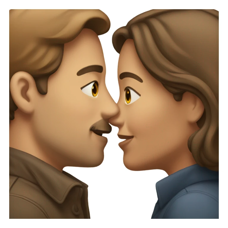 two men one woman kissing brown hair three people sticker