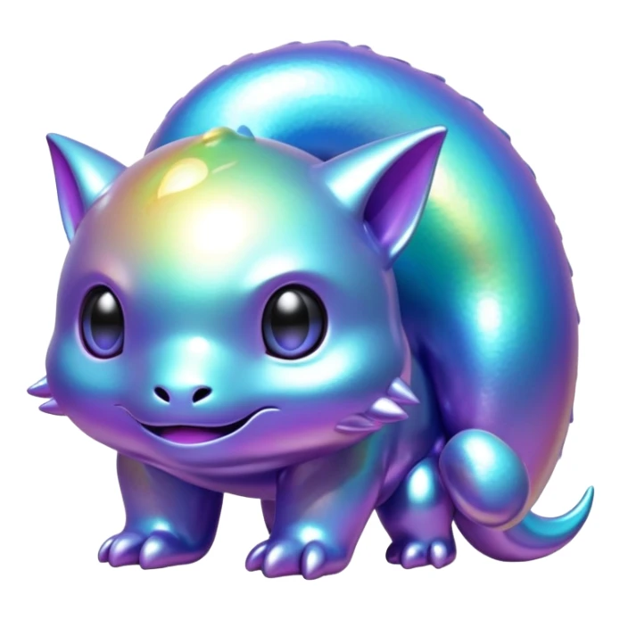 Metallic glossy complex iridescent aesthetic-scenery-Fakémon-creature sticker