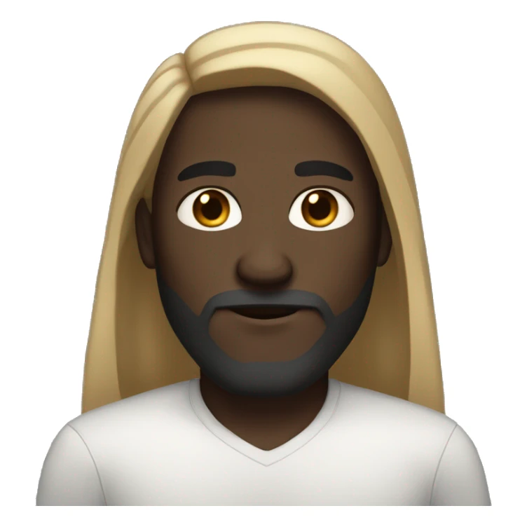 Dark skinned man with beard and a white girl with long light brown hair sticker