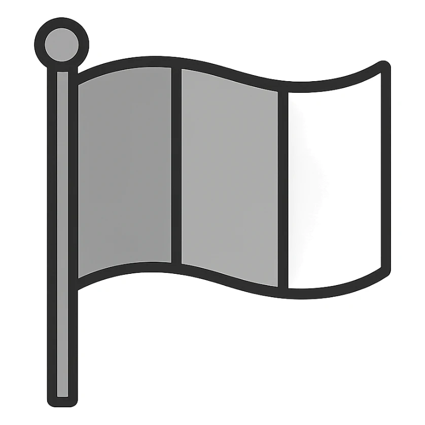 flag with three vertical bands: blue, red, and yellow, minimalistic style, no text sticker