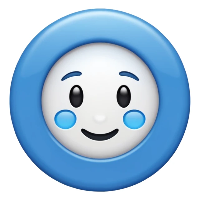 Quiero que hagas un círculo azul y con un chulo en el medio sticker