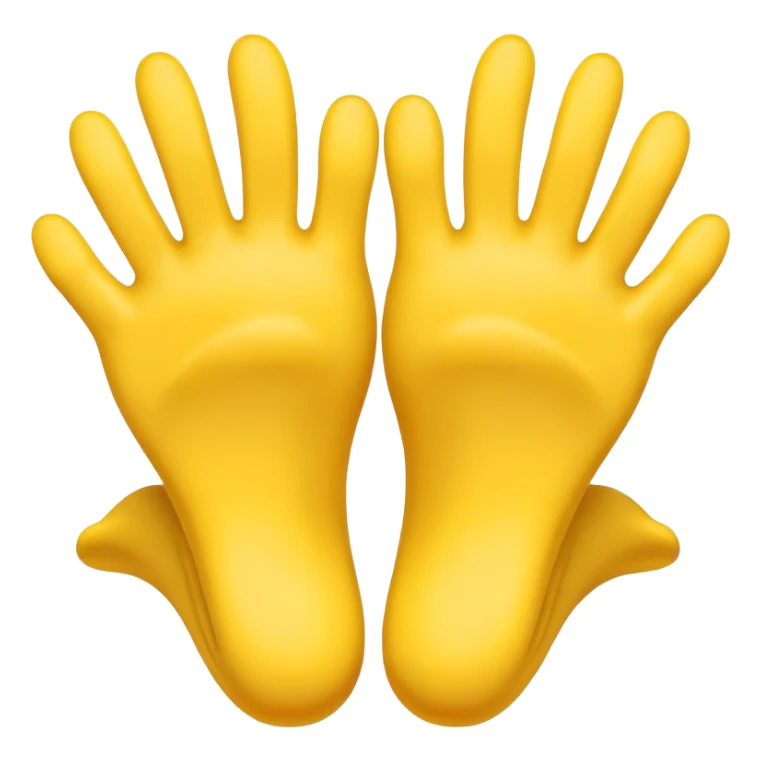 Smile emoji with hands and foot sticker