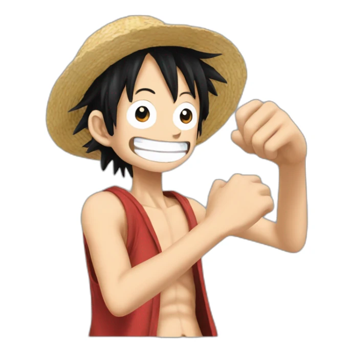 Monkey.d.luffy fait coucou de la main sticker