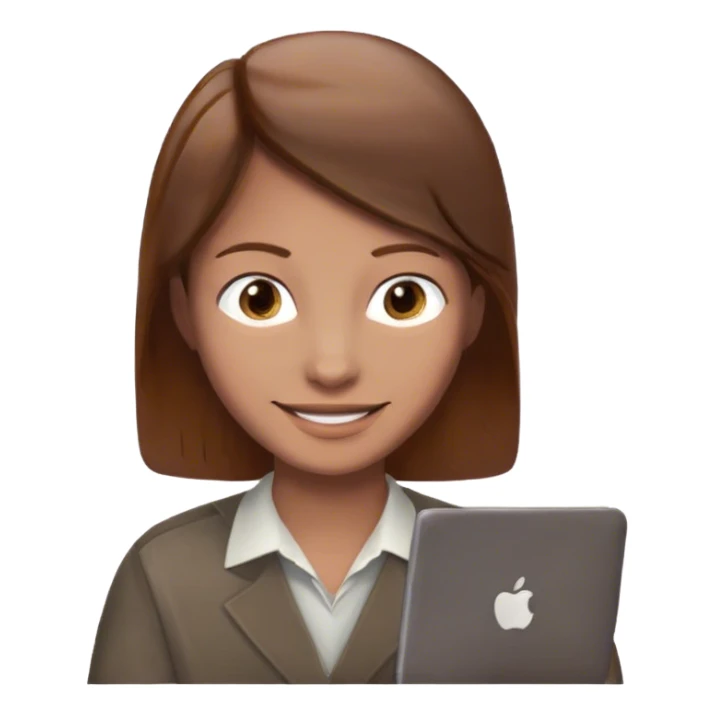 cool caucasian programmer with smile and brown hair sticker