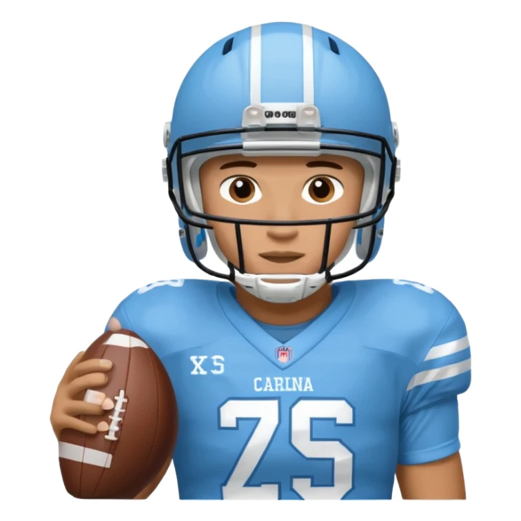 college football player Carolina Blue sticker