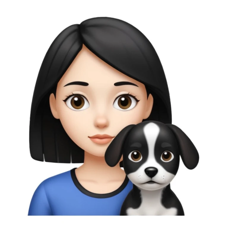 Black and White, dog  She is the girl sticker