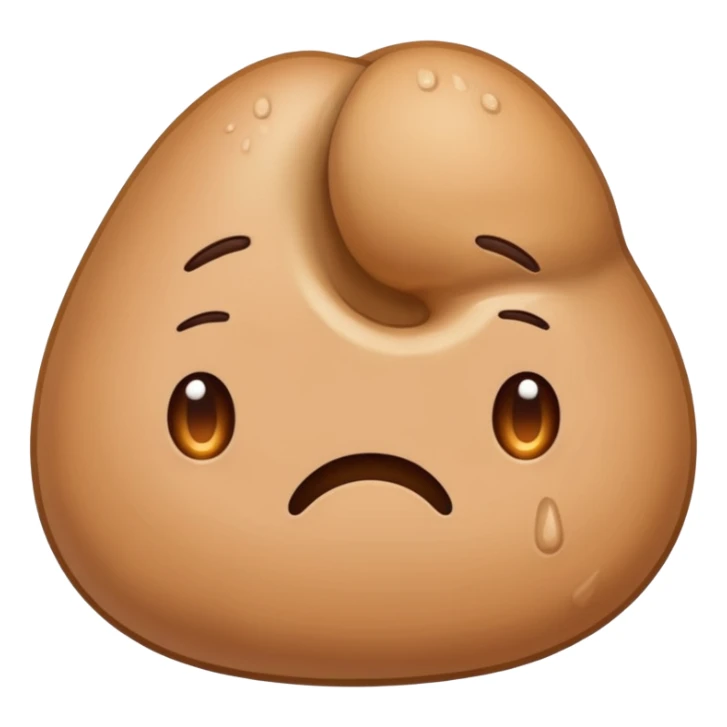 realistic cartoon butt with cartoon diarrhea smeared on it sticker