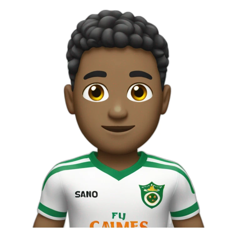 Um menino com a camisa do Santos FC sticker