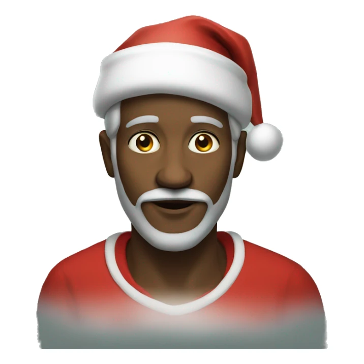 realistic portrait of a man as Santa  sticker