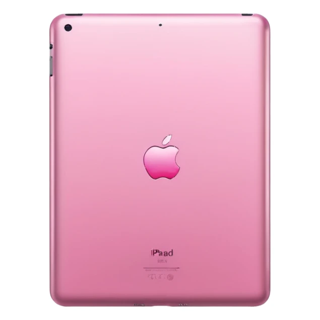  pink iPad (Apple tablet) with sleek metallic finish, minimal and modern design, soft reflections, isolated on transparent background, realistic style" sticker