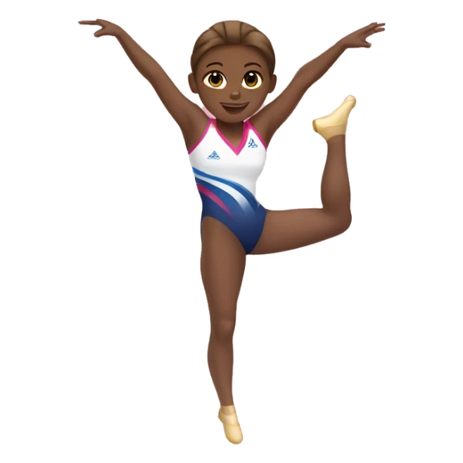 summer olympics girl beam gymnastics sticker