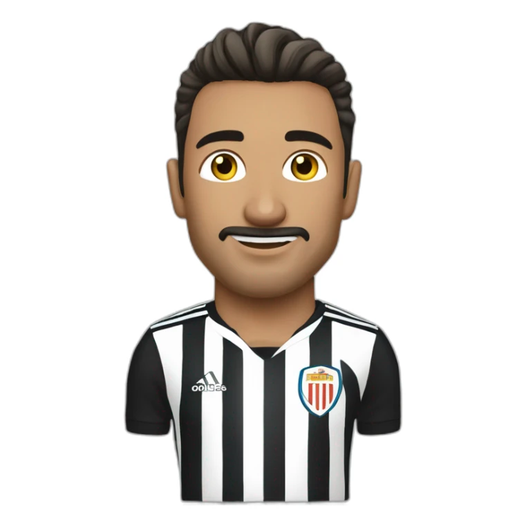 Hombre moreno jugsndo futbol sticker