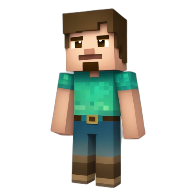 Minecraft steve pregnant holding his stomach sticker