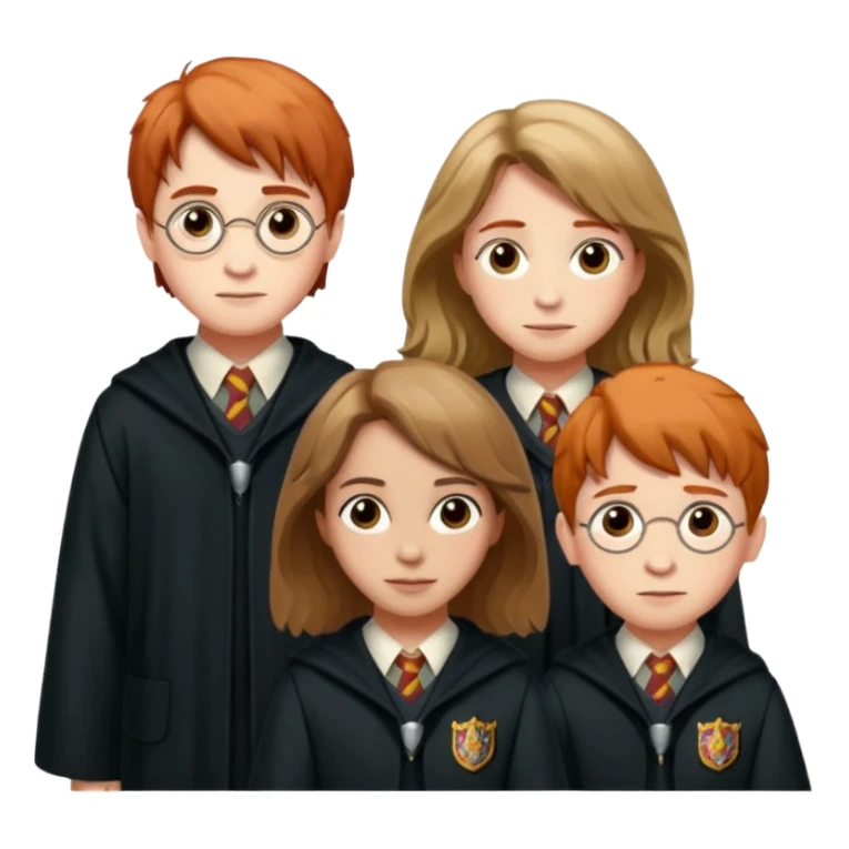 Harry Potter with Hermione Granger and Ron Weasley sticker