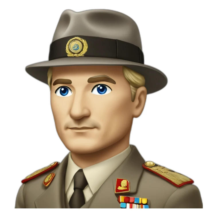 Mustafa kemal ataturk blue eyes blonde hair sticker