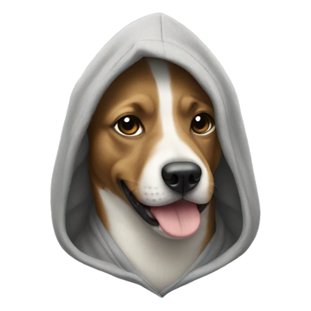 Dog with a hoodie on sticker