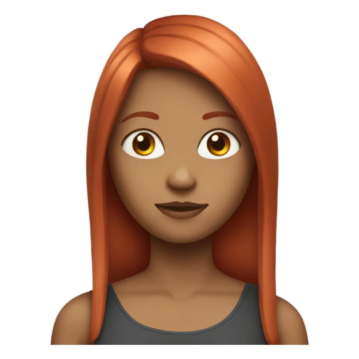girl with straight medium length red hair sticker