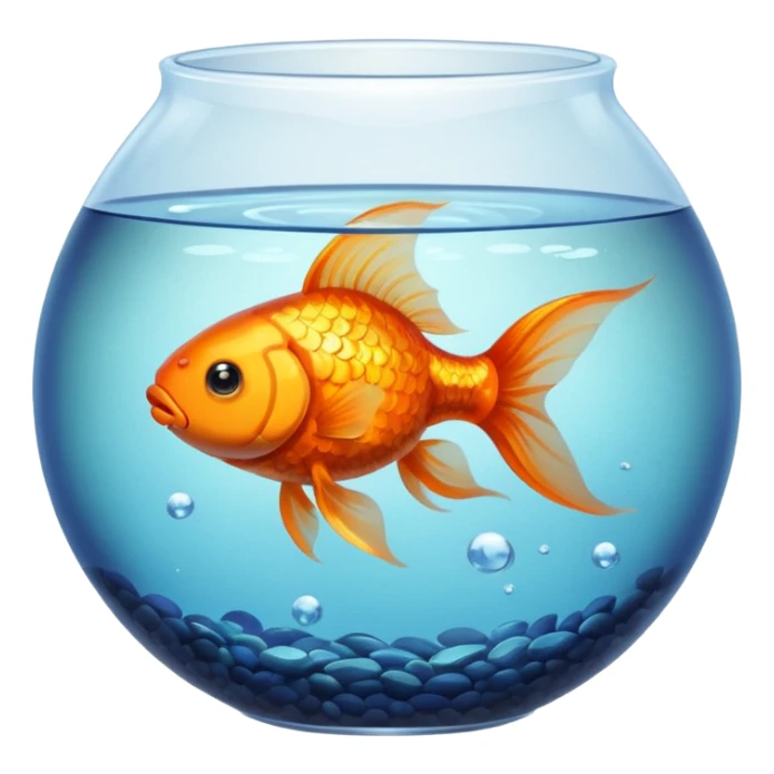 Goldfish in a fish bowl sticker