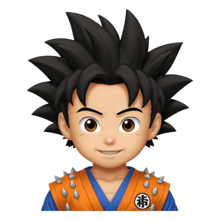 goku kid smiling from dragon ball emoji sticker