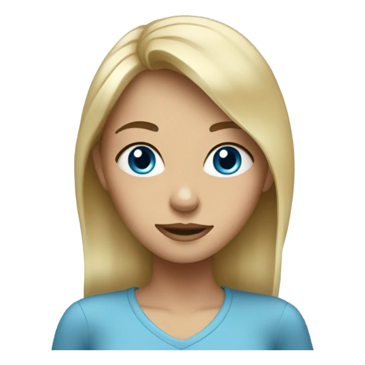Dirty blond girl with blue eyes sticker