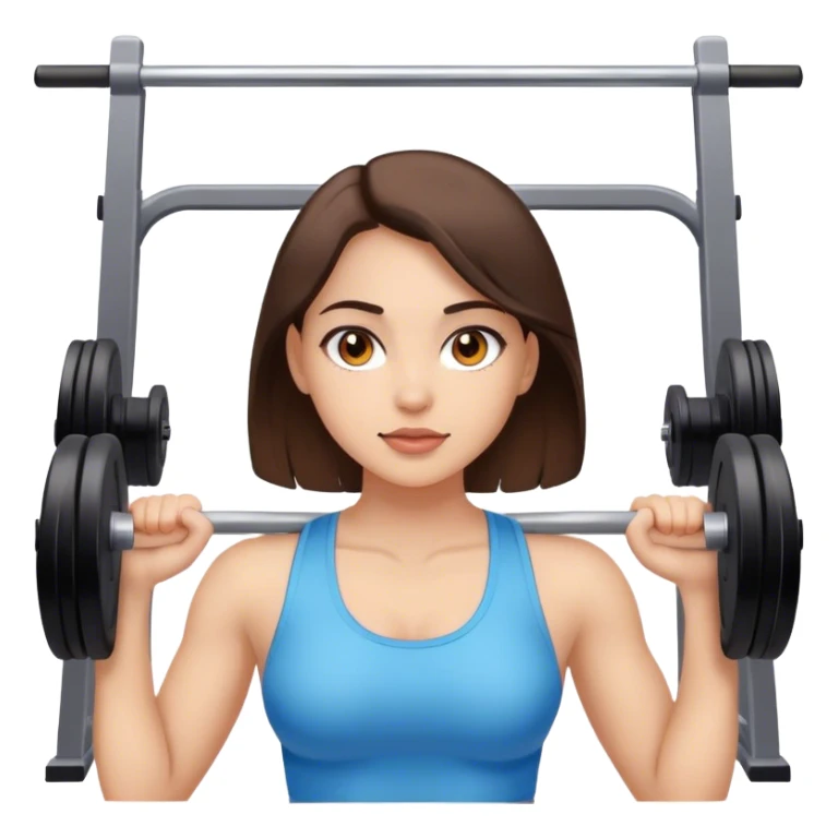 White girl with brown eyes brunette in gym sticker