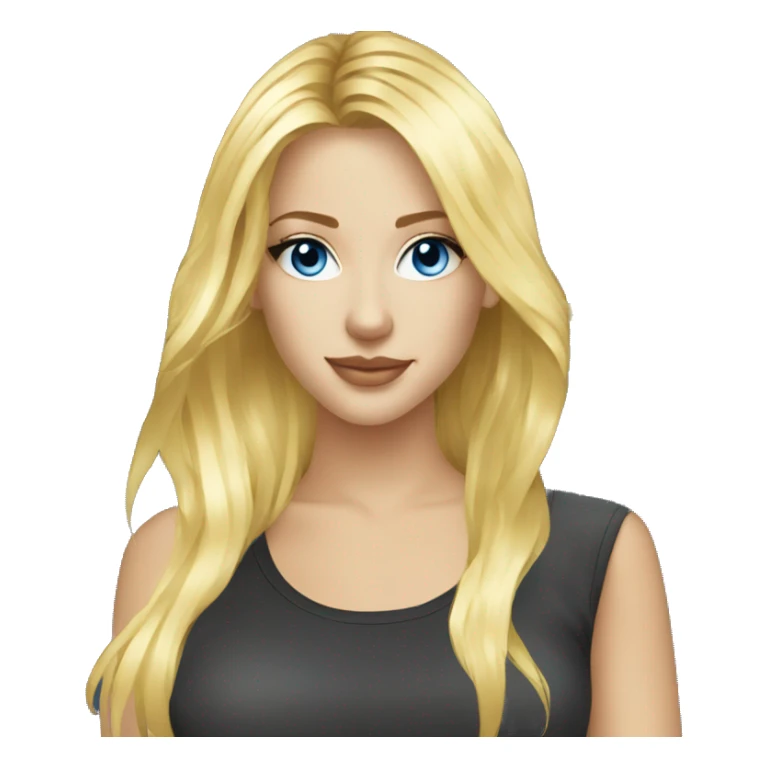 Female dj blue eyes blonde hair with turntables  sticker