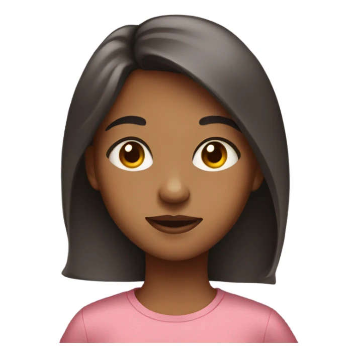 portrait of a medium-skinned girl sticker