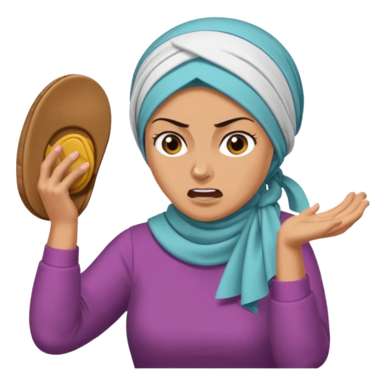 Terlik fırlatan anne sticker