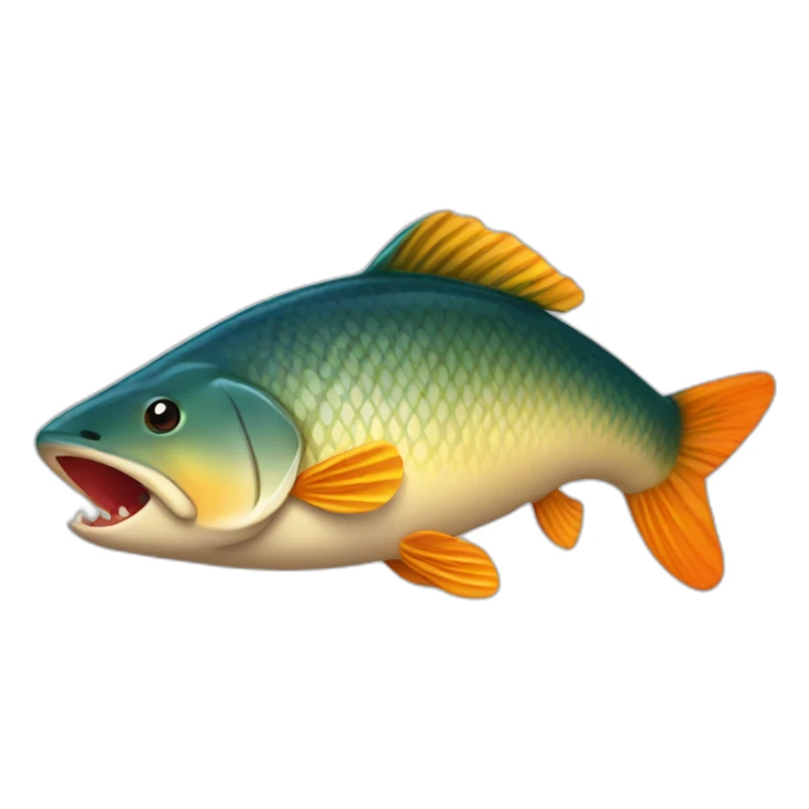 Ours qui pêche un poisson en feu sticker