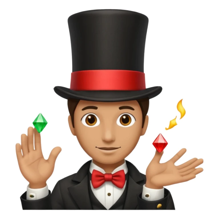 Magician with top hat,Street Performers. sticker