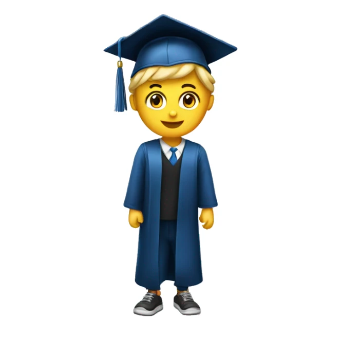 "Make an emoji to celebrate graduation or an achievement. single emoji sticker