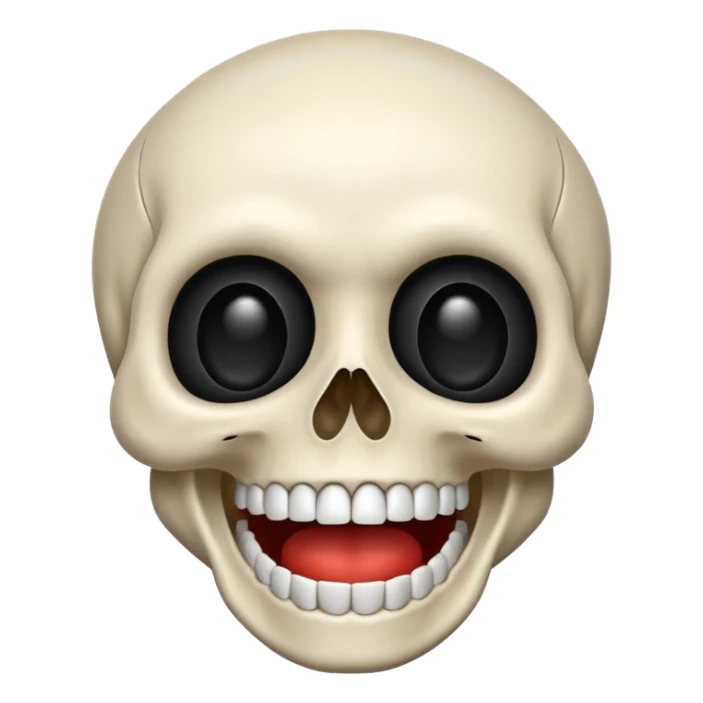 Open mouth skull emoji sticker