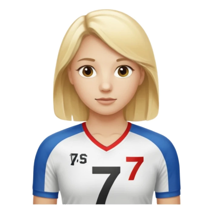blonde Number 7 Printed Athlete sticker
