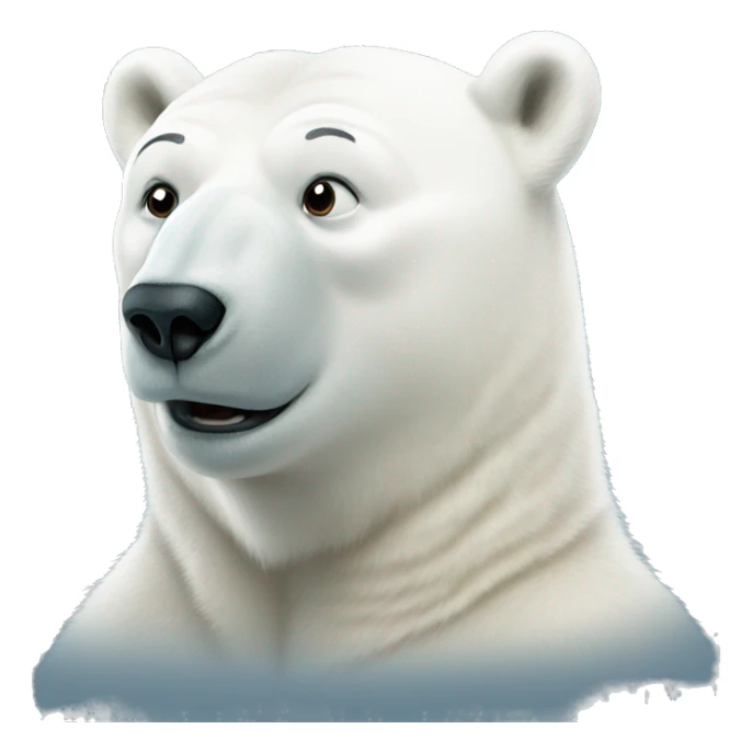 Polar bear sending kiss sticker