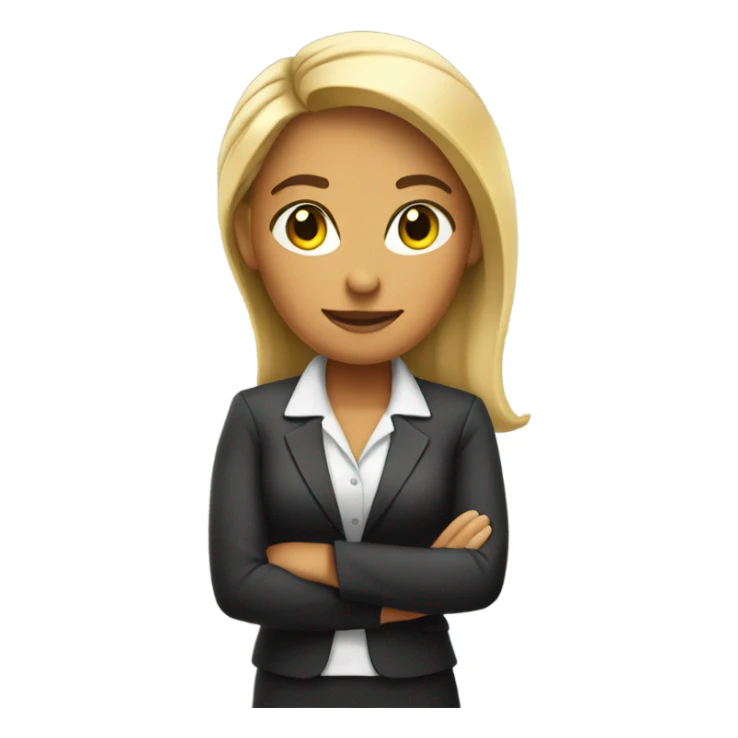 Arms crossed business woman sticker