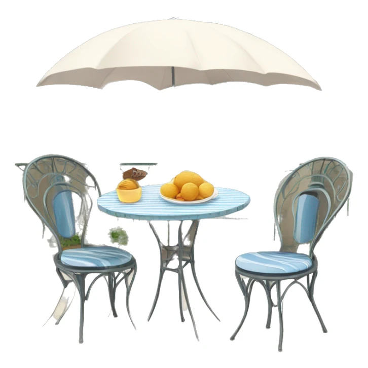 Terrasse Parisienne (deux chaise et une table sans parasol) sticker