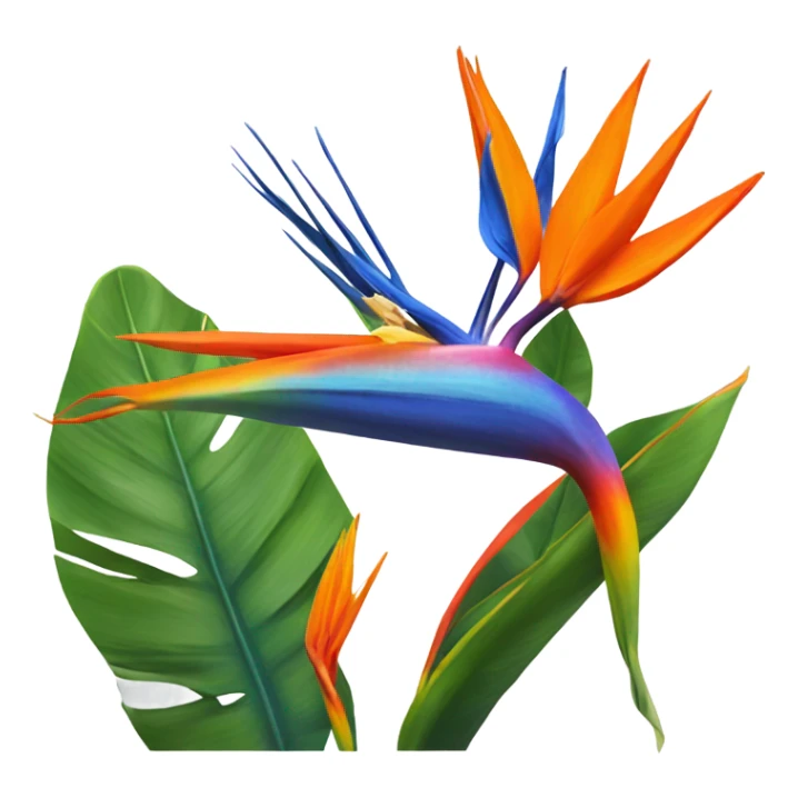 Bird of paradise plant sticker