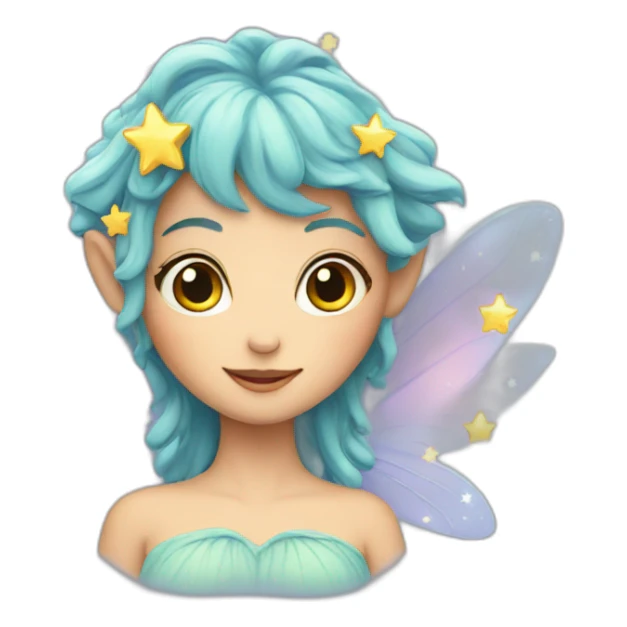 fairy with stars sticker