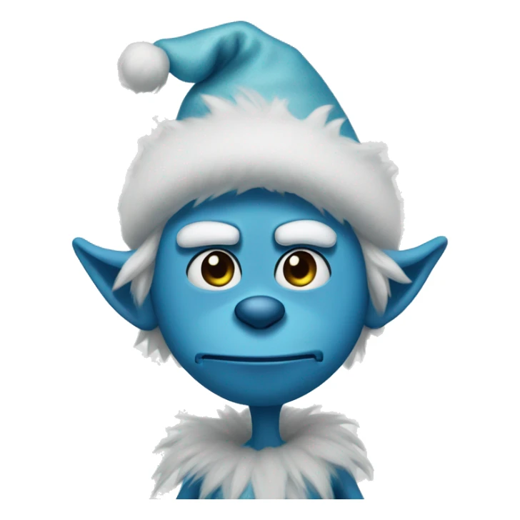Blue grinch that is waiting for knee surgery sticker