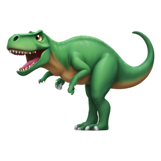Trex struggling to poop on toilet sticker