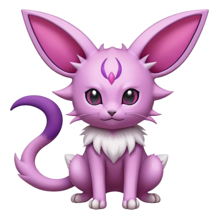 Purugly-Espeon-Skitty-Pokémon-Fakémon-hybrid-creature (full body) sticker