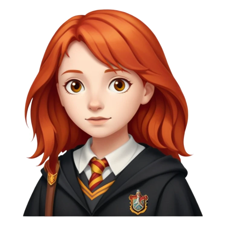 Red head Gryffindor student girl at Hogwarts  sticker