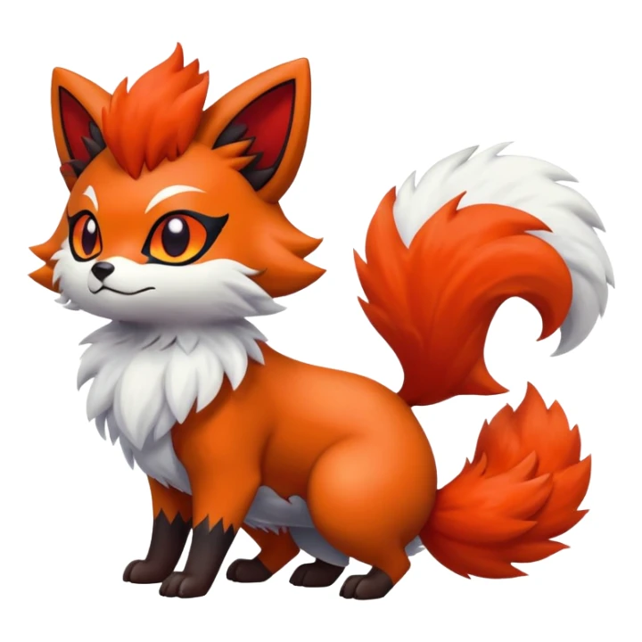 Zorua-Vulpix-Litten-Fakémon-hybrid-creature (full body)  sticker
